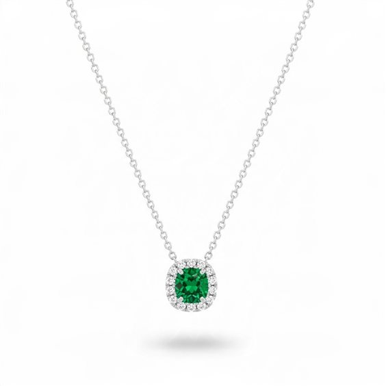 Collana Casciola Gioielli Donna SMERALDO in Oro bianco Smeraldo 0.60 Ct COSM060 - COSM060